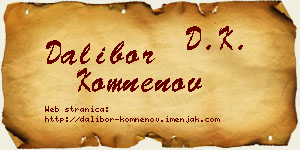 Dalibor Komnenov vizit kartica